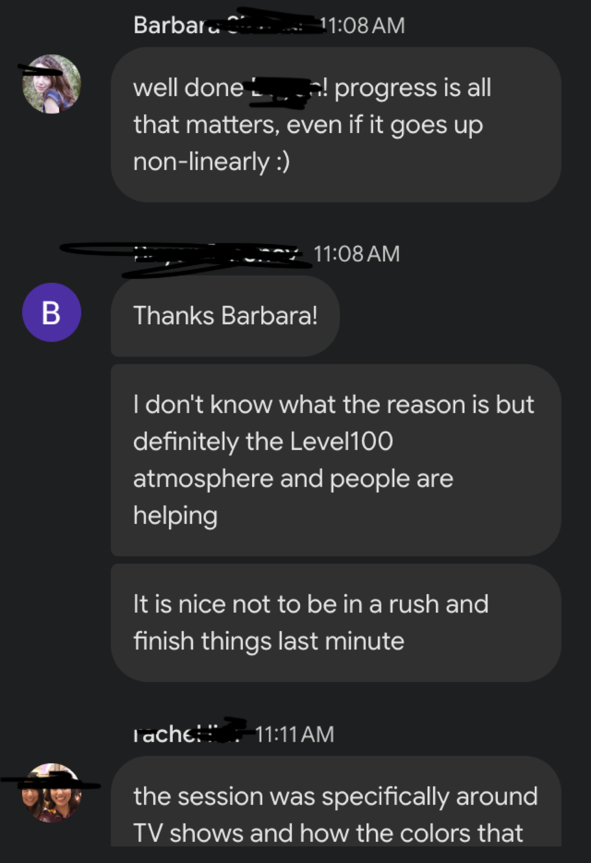 I don't know what the reason is but definitely the Level100 atmosphere and people are helping — Boyan · professional dancer